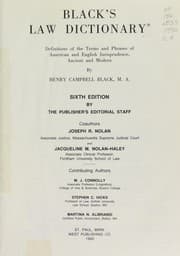 Obálka knihy Black's law dictionary