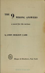 Obálka knihy The 9 wrong answers