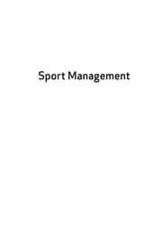 Obálka knihy Sport management