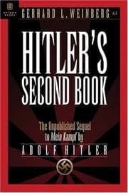 Obálka knihy Hitler's Second Book