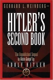 Obálka knihy Hitler's Second Book