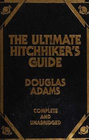 Obálka knihy Works (Hitch Hiker's Guide to the Galaxy / Restaurant at the End of the Universe / Life, the Universe and Everything / So Long, and Thanks for All the Fish / Mostly Harmless / Young Zaphod Plays it Sa