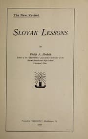 Obálka knihy Slovak lessons